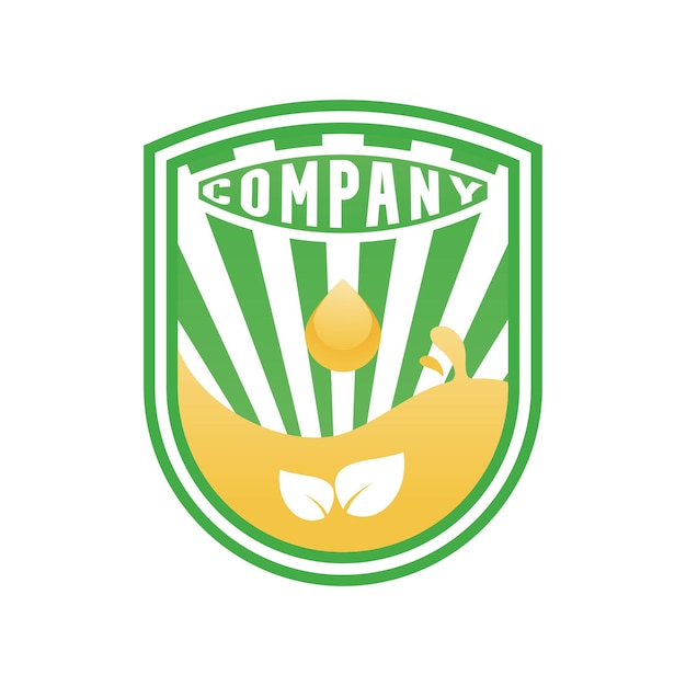 Ecological oil logo, vector logo