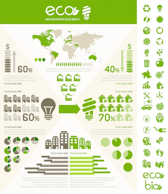 Ecologie Infographic sjabloon.