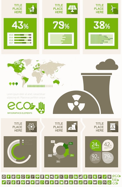 Ecologie infographic sjabloon.