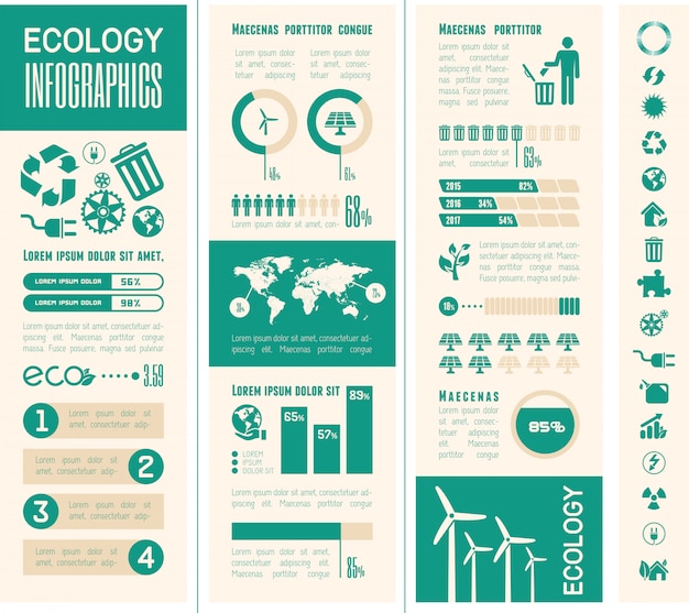 Ecologie Infographic sjabloon.