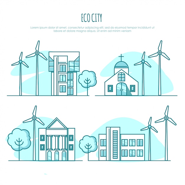 Ecologie stadslandschappen. alternatieve energie.