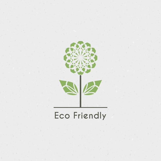 Ecologisch logo sjabloon Vector bloem embleem voor eco stichtingen biologische producten natuurlijke voedingsmiddelen