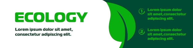 Ecology banner Flat style