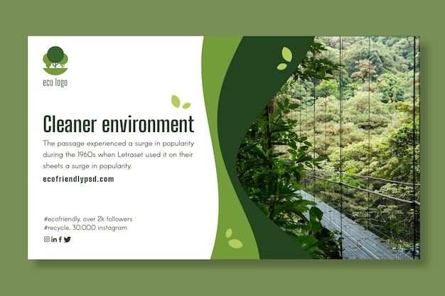 Vector ecology banner template