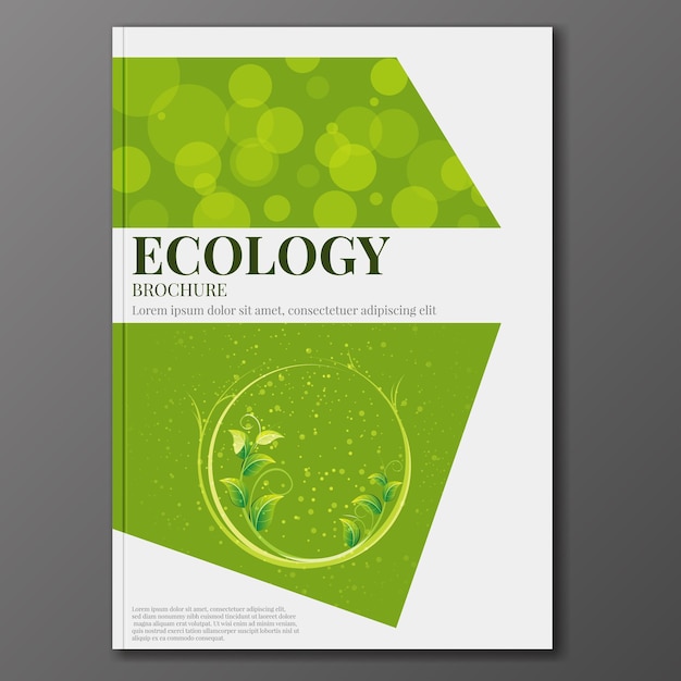 Ecology book cover template design