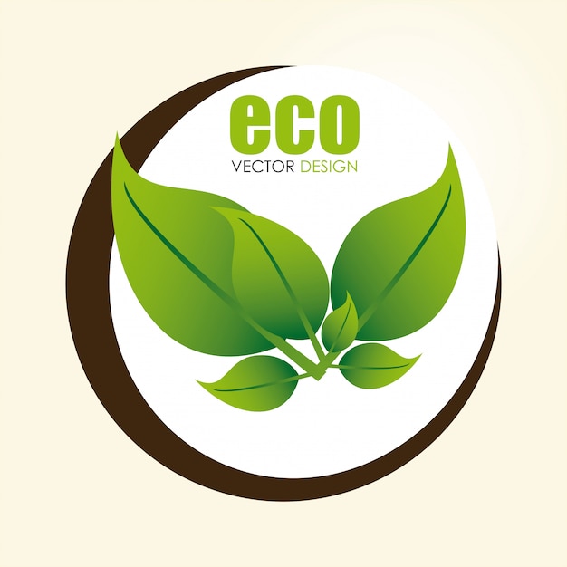 Ecology design over beige background 