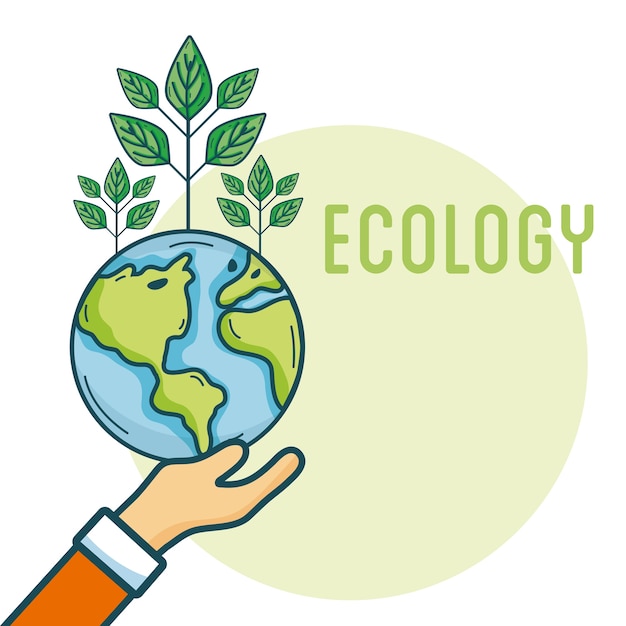 Ecology green plants world concept 