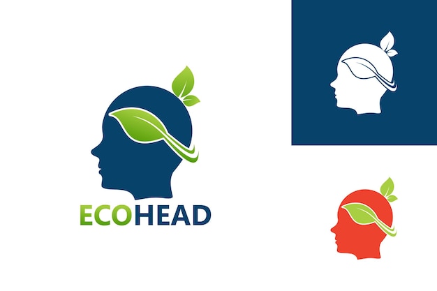 Ecology Head Logo Template Design Vector, Emblem, Design Concept, Creative Symbol, Icon