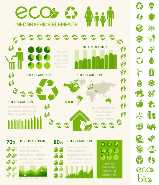 Modello di ecologia infografica.