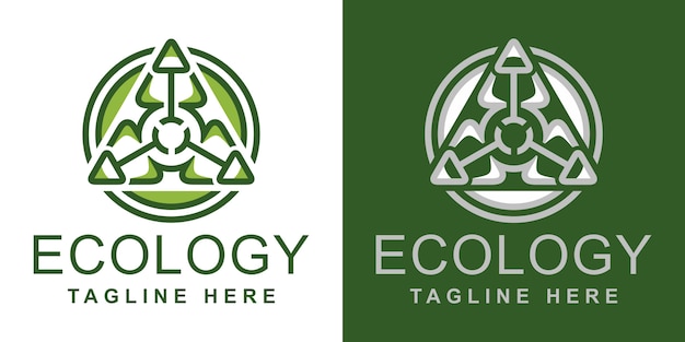 Modello di logo di ecologia