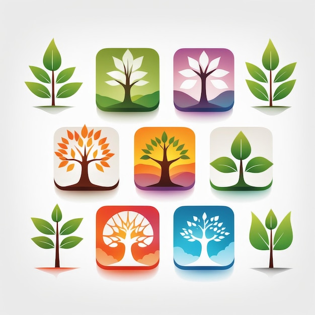 Vector ecology and nature elements set