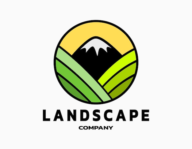 Ecology and nature logo mountain and farm creative logo agriculture icon design vector