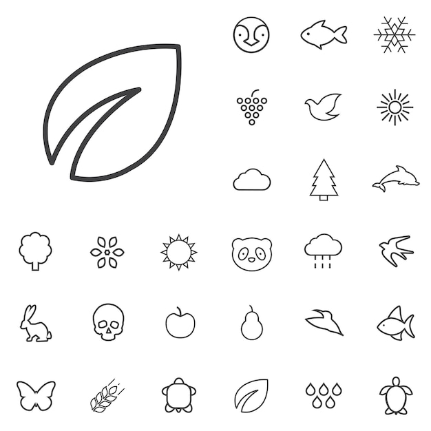 Ecology outline thin flat digital icon setxD