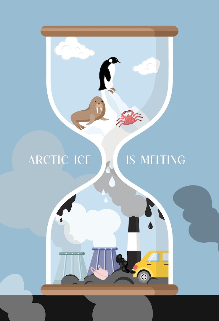 Vector ecology posters about pollution our planet
