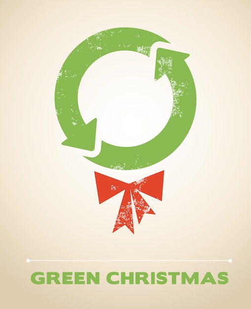 Ecology and recycling Christmas background