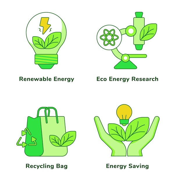 再生可能エネルギーエコエネルギー研究のエコロジーセット