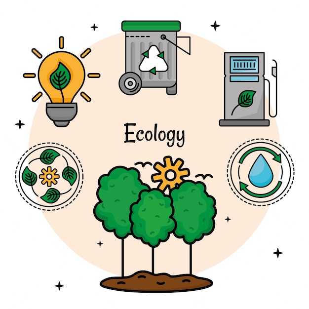 Alberi e icone di ecologia