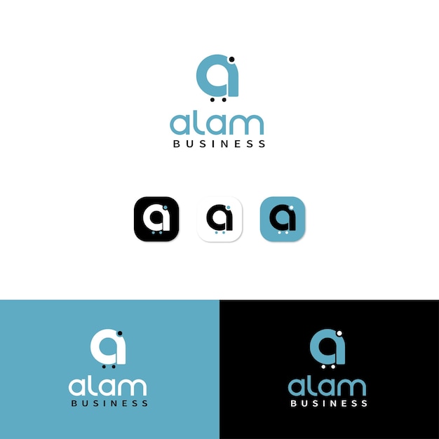 ecommerce business logo a initial