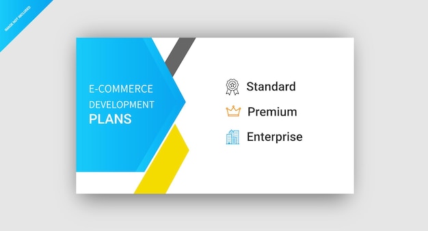 Vector ecommerce development plans horizontal banner template