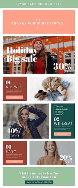 Ecommerce e-mail web template