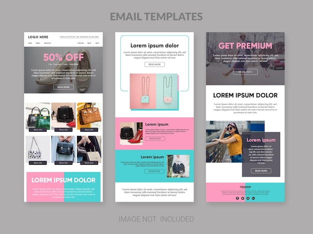 Vector ecommerce email template, fashion email template