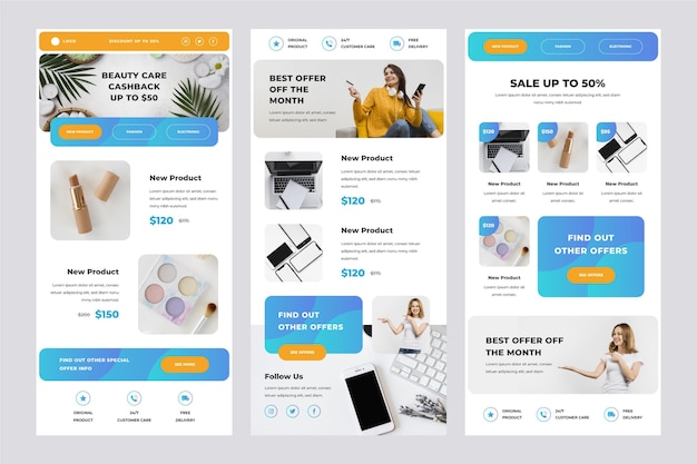 Vector ecommerce email template