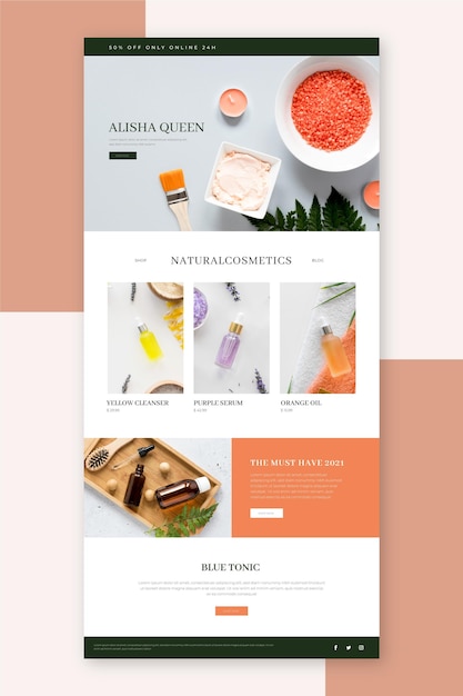 Vector ecommerce email template