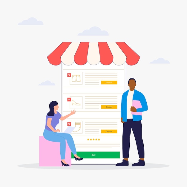 Ecommerce flat illustration