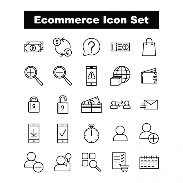 Ecommerce icon set vector