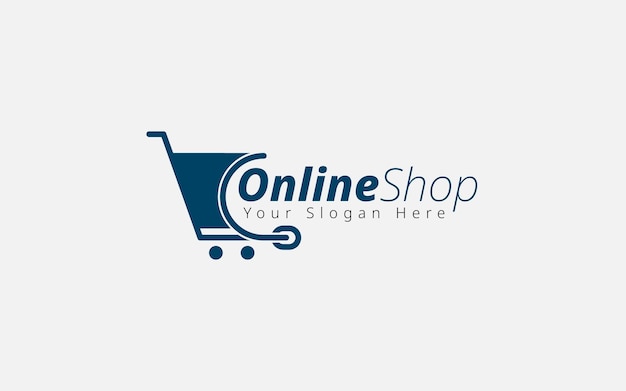 ECommerce 로고 디자인 디지털 카트 아이콘 터 쇼핑 카트 화살표 커서 개념
