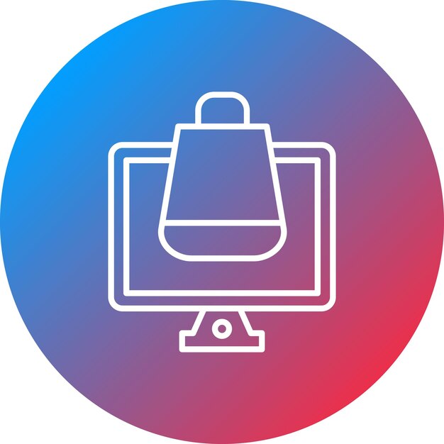 ECommerce スクリーンアイコンのベクトル画像 ECommerceに使用できます