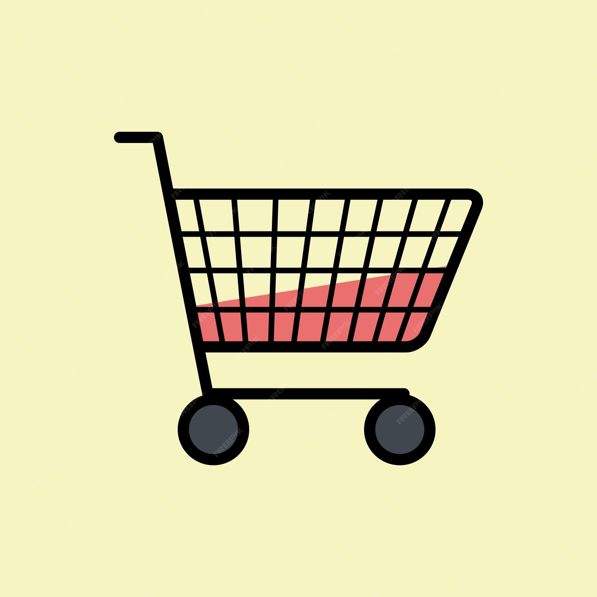 Premium Vector | Ecommerce shopping cart icon. isolated on a yellow background Premium Vector | Ecommerce shopping cart icon. isolated on a yellow background