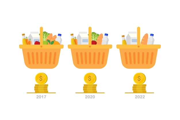 Vector economic crisis financial inflation design concept