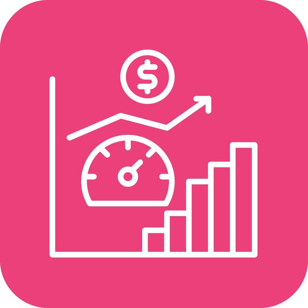 Economic indicator icon vector image can be used for gig economy