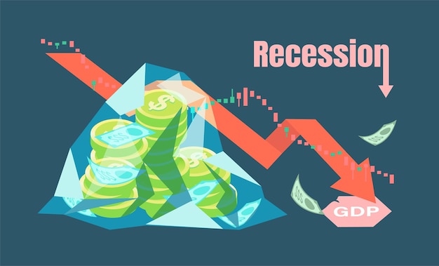 Economic indicators of a recession credit crunch stagflation stock market crash