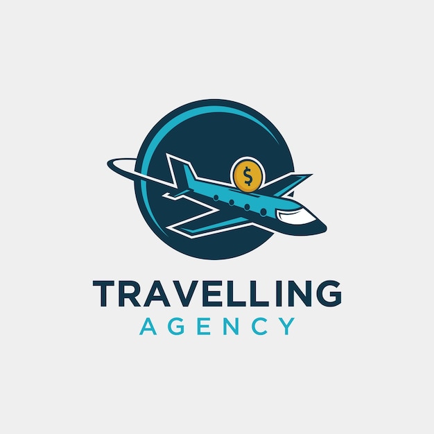 Economic travel agency logo icon vector template on white background