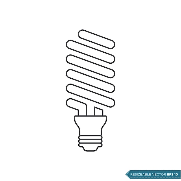 Economical Light Bulb Icon Vector Template