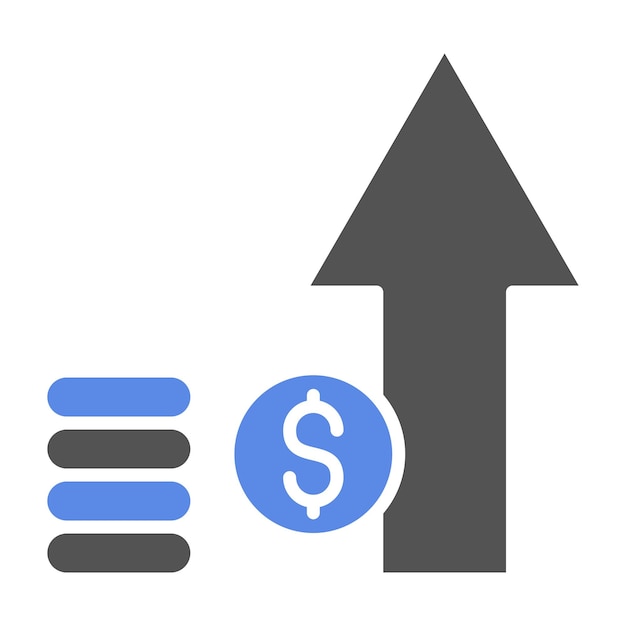 Economie Groei Icon Stijl