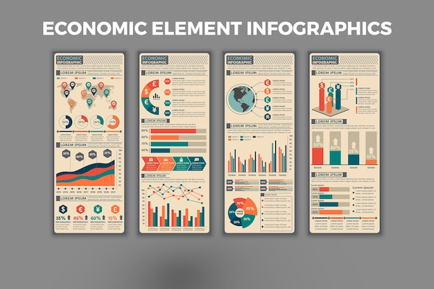 Economisch Element Infographic Sjabloon