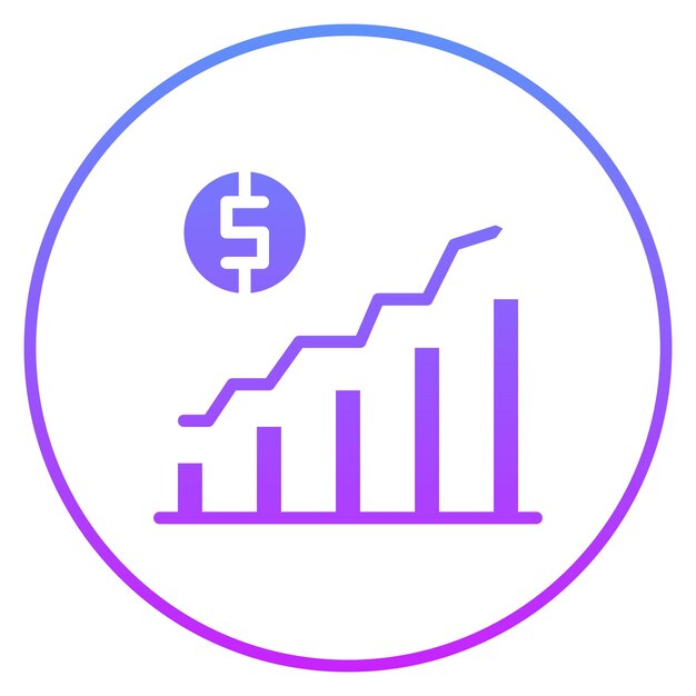 Iconica illustrazione del vettore di crescita dell'economia di business startup