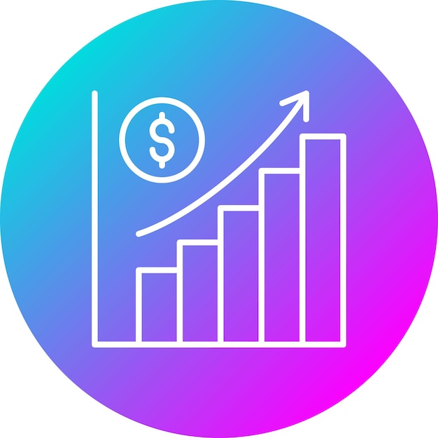 Economy Growth vector icon Kan worden gebruikt voor Business Startup iconset
