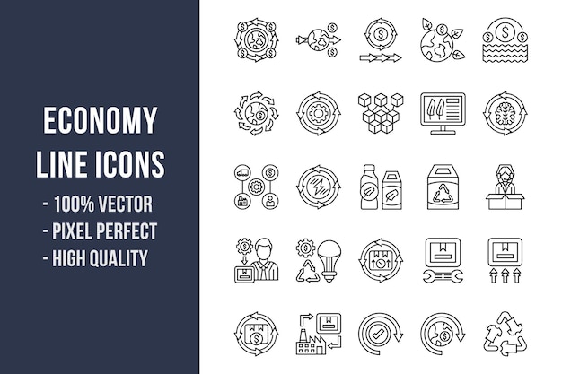 Economy Line Icons