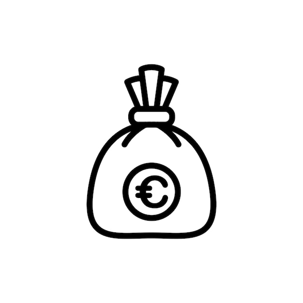 Economy money bag sign symbol vector