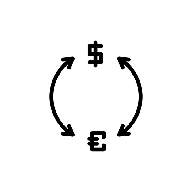 Vector economy money exchange sign symbol vector