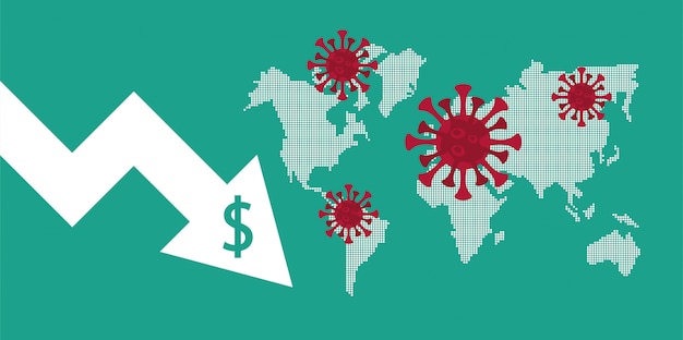 Vector economy and statistics with arrows in earth maps