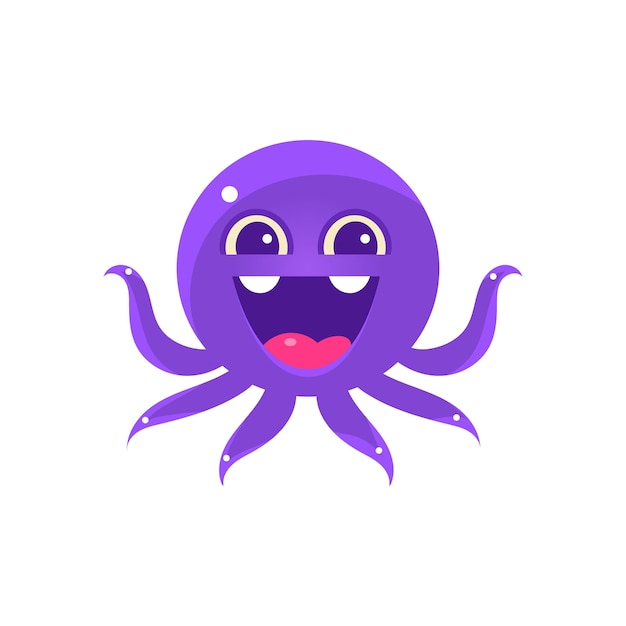 Ecstatic funny octopus emoji