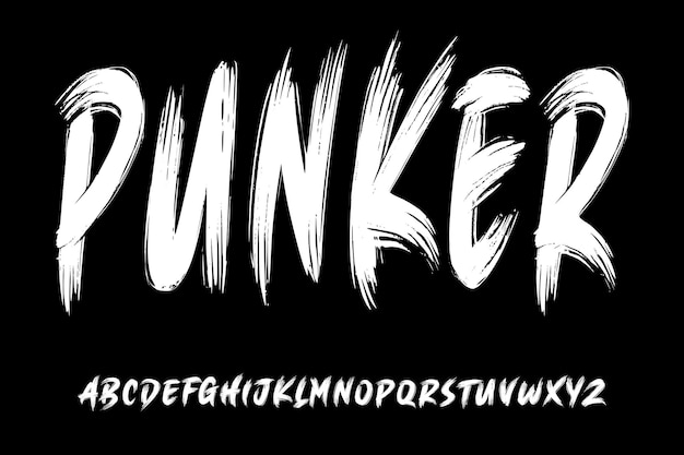 Ector のブラシとエレガントなフォント モノグラム クリエイティブ レタリング用の PUNKER 幾何学的形状フォント