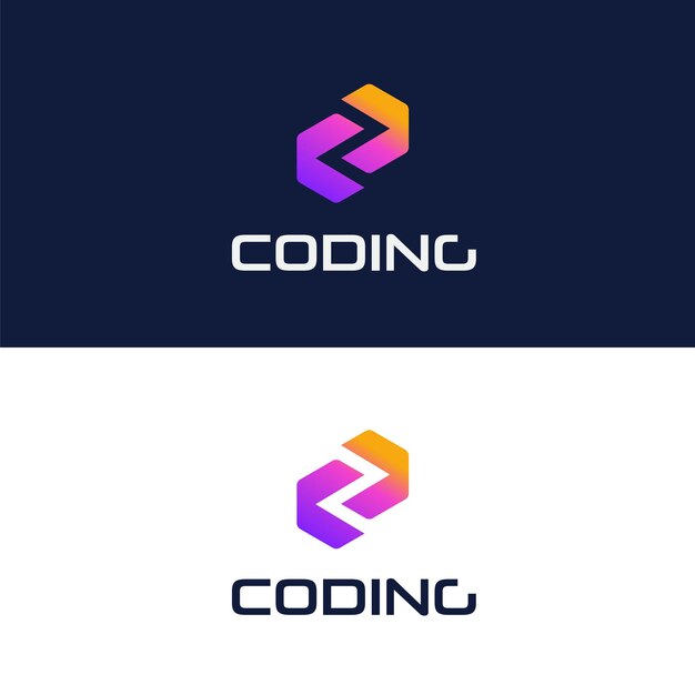 ector codering logo ontwerpen concept vector programmeur logo symbool icoon