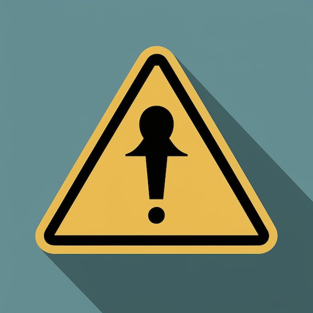 Ector warning sign illustration in flat design