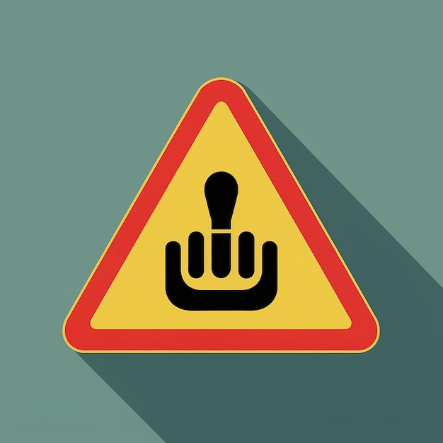 ector warning sign illustration in flat design